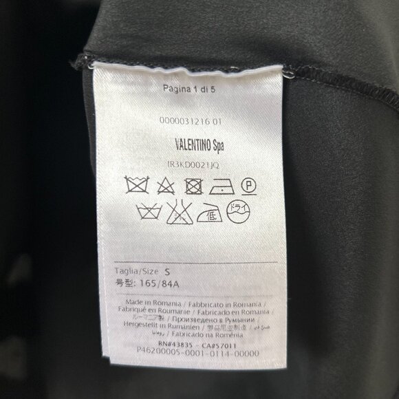 Red Valentino Embellished Sheer Hem Viscose Knit Black Fit & Flare Dress Small - Picture 6 of 9